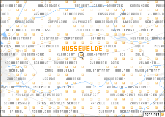 map of Hussevelde