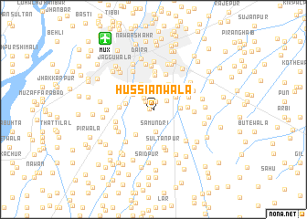 map of Hussiānwāla