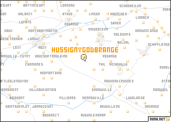 map of Hussigny-Godbrange