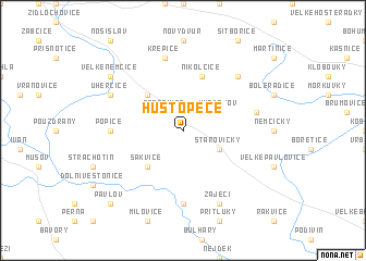 map of Hustopeče