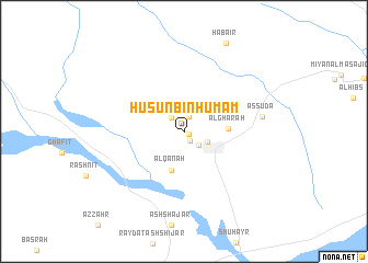 map of Ḩuşūn Bin Humām