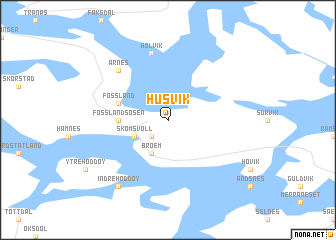 map of Husvik