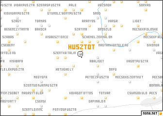 map of Husztót