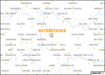 map of Huta Brzuska