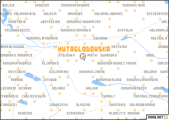 map of Huta Głodowska