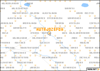 map of Huta Józefów