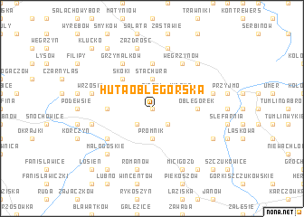 map of Huta Oblęgorska