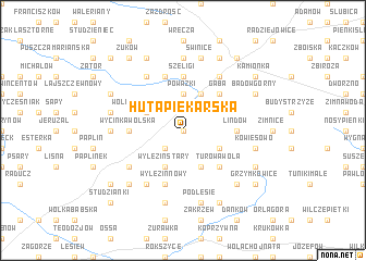 map of Huta Piekarska