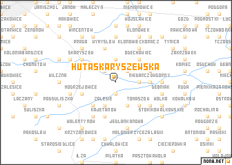 map of Huta Skaryszewska