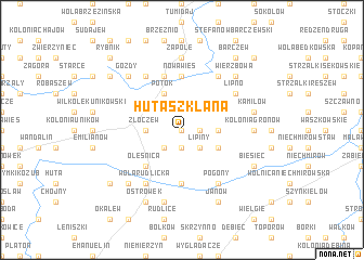 map of Huta Szklana