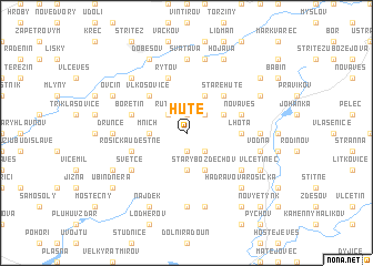 map of Hutě