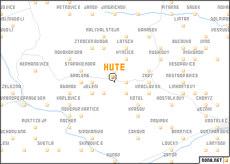 map of Hutě