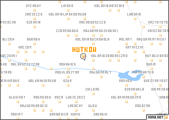 map of Hutków