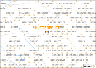 map of Hüttenreute