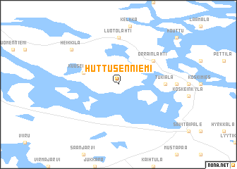 map of Huttusenniemi