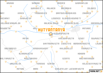 map of Hutyántanya