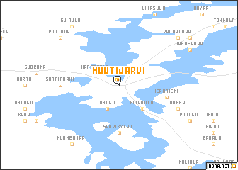 map of Huutijärvi