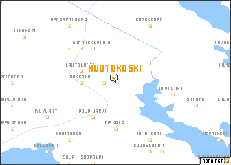 map of Huutokoski