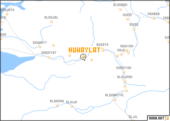 map of Ḩuwaylāt