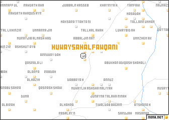 map of Ḩuwayşah al Fawqānī