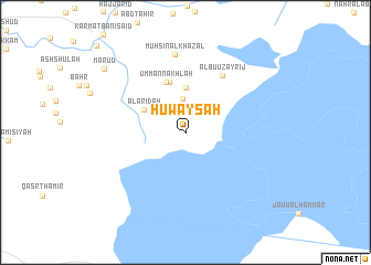 map of Ḩuwayşah