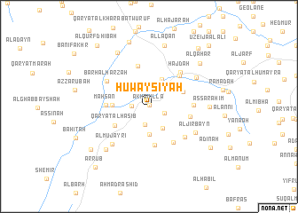 map of Ḩuwaysīyah