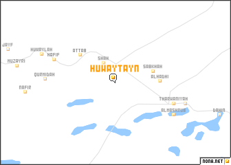 map of Ḩuwaytayn