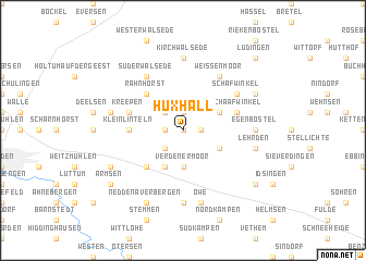 map of Huxhall