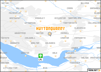 map of Huyton Quarry