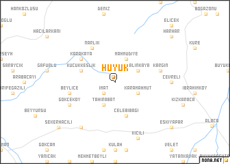 map of Hüyük