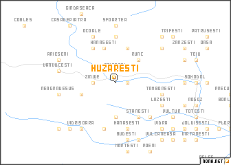map of Huzăreşti