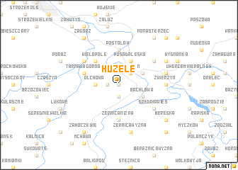 map of Hużele