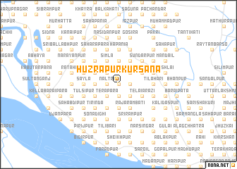 map of Huzrāpur-Kursana