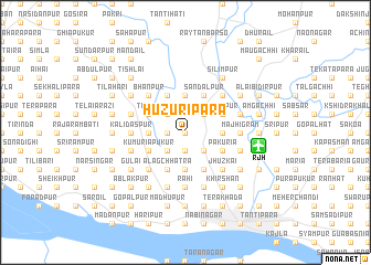 map of Huzuripāra