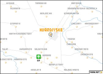 map of Hvardiysʼke