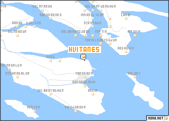 map of Hvítanes