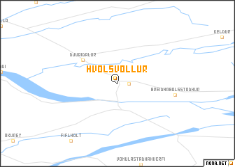 map of Hvolsvöllur
