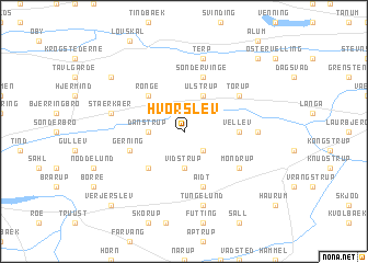 map of Hvorslev