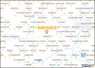 map of Hvozdnice