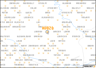 map of Hvozd