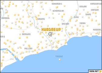 map of Hwadae-ŭp