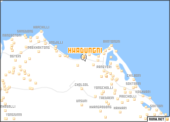 map of Hwadŭng-ni