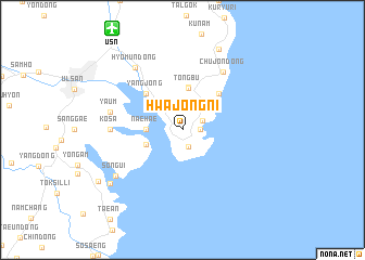 map of Hwajŏng-ni