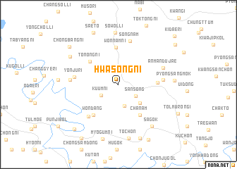 map of Hwasŏng-ni