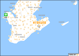 map of Hyakuna