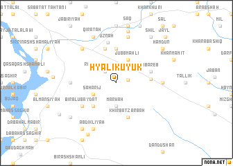 map of Ḩyālī Kūyuk