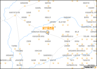 map of Hyama