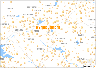 map of Hyangjŏng-ni