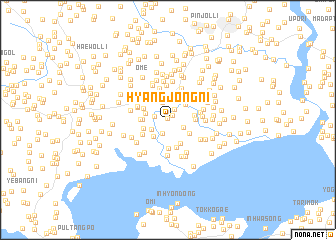 map of Hyangjŏng-ni