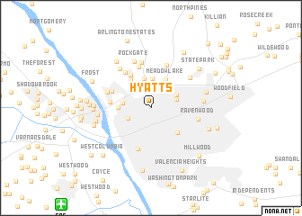 map of Hyatts